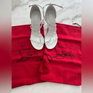 White Louboutin Strappy Heels size 36